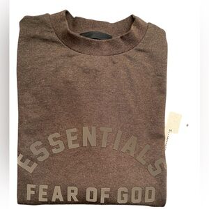Heather Wood Essentials Fear Of God Heavy Long-sleeve Tee